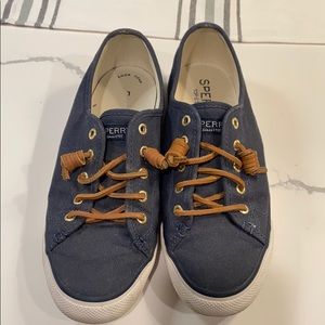 Canvas Sperry Top Siders with Leather no-tie laces